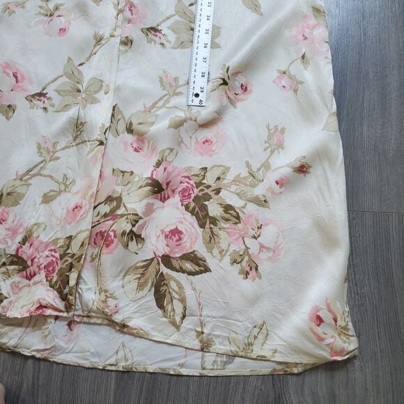 Gunne Sax Dress Large Prairie Satin Lace Collar Romantic Whimsy Cottagecore 70s - Picture 7 of 14